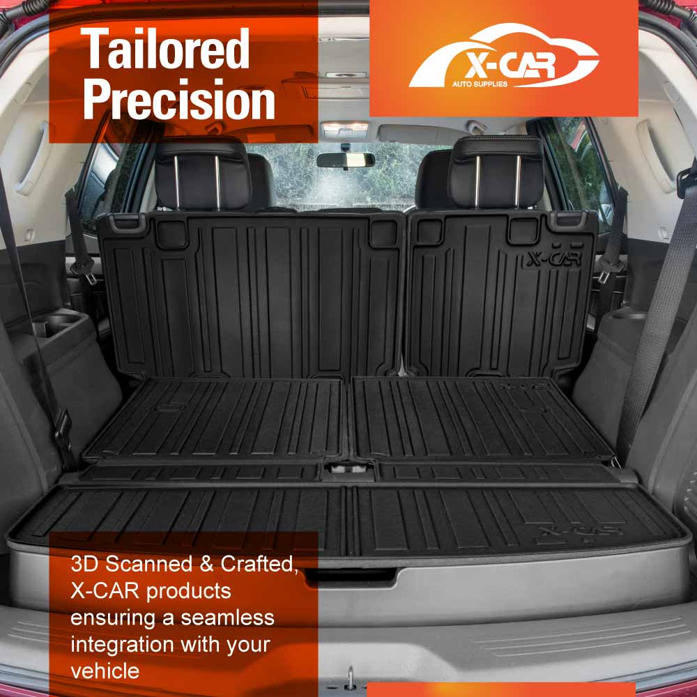 Boot Liners Set for Isuzu MU-X MUX 2013-2021 All Weather Heavy Duty Car Back Seat Protector Kick Mats 3-Pcs Trunk Cargo