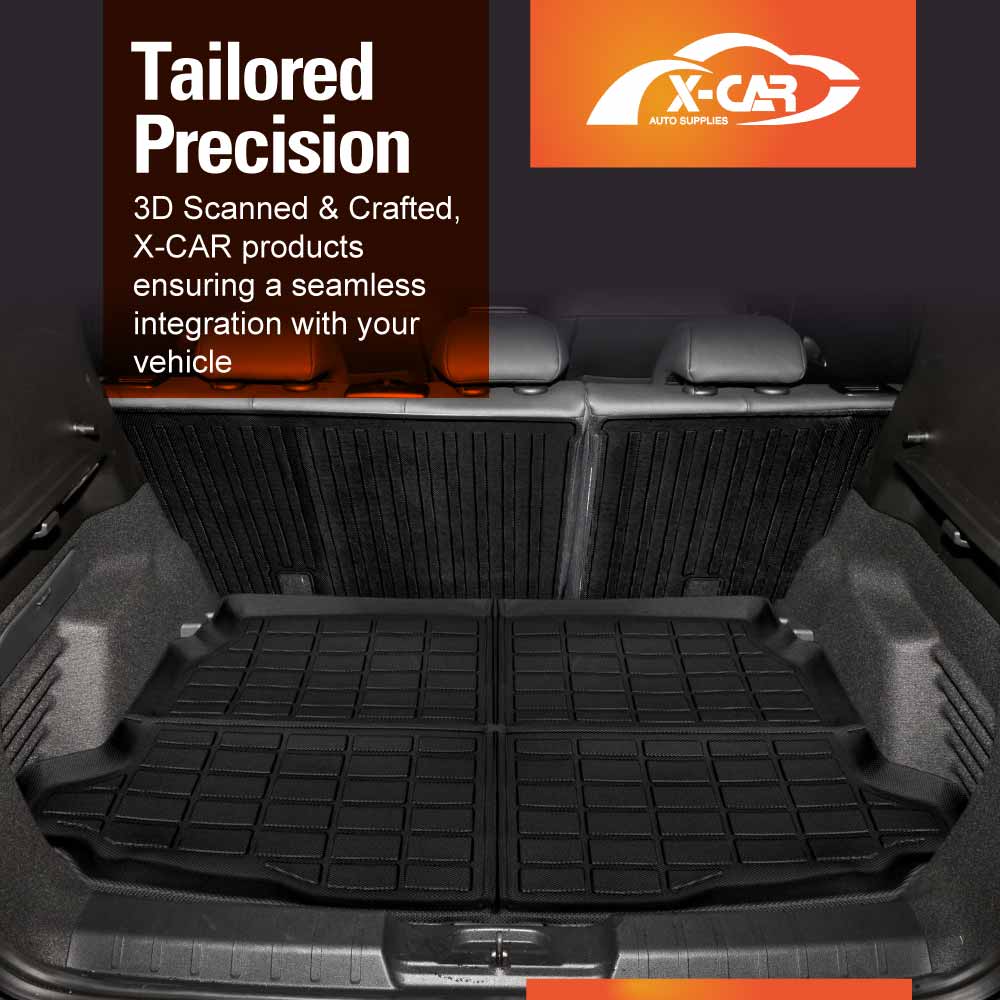 Boot Liner Kick Mats Set for Jeep Avenger 2024-Onwards All Weather Heavy Duty Cargo Car Trunk Back Seat Protector