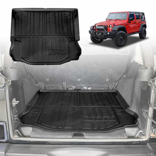 Boot Liner for Jeep Wrangler JK Series 4-Door 2007-2018 All Weather Heavy Duty Cargo Trunk Cover Mat Luggage Tray Car Accessories
