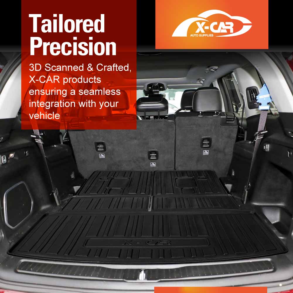 Boot Liners for Jeep Grand Cherokee WL 7 Seater Petrol 2021-Onwards All Weather Heavy Duty Cargo Trunk Mat Luggage Tray 3 Pcs Set