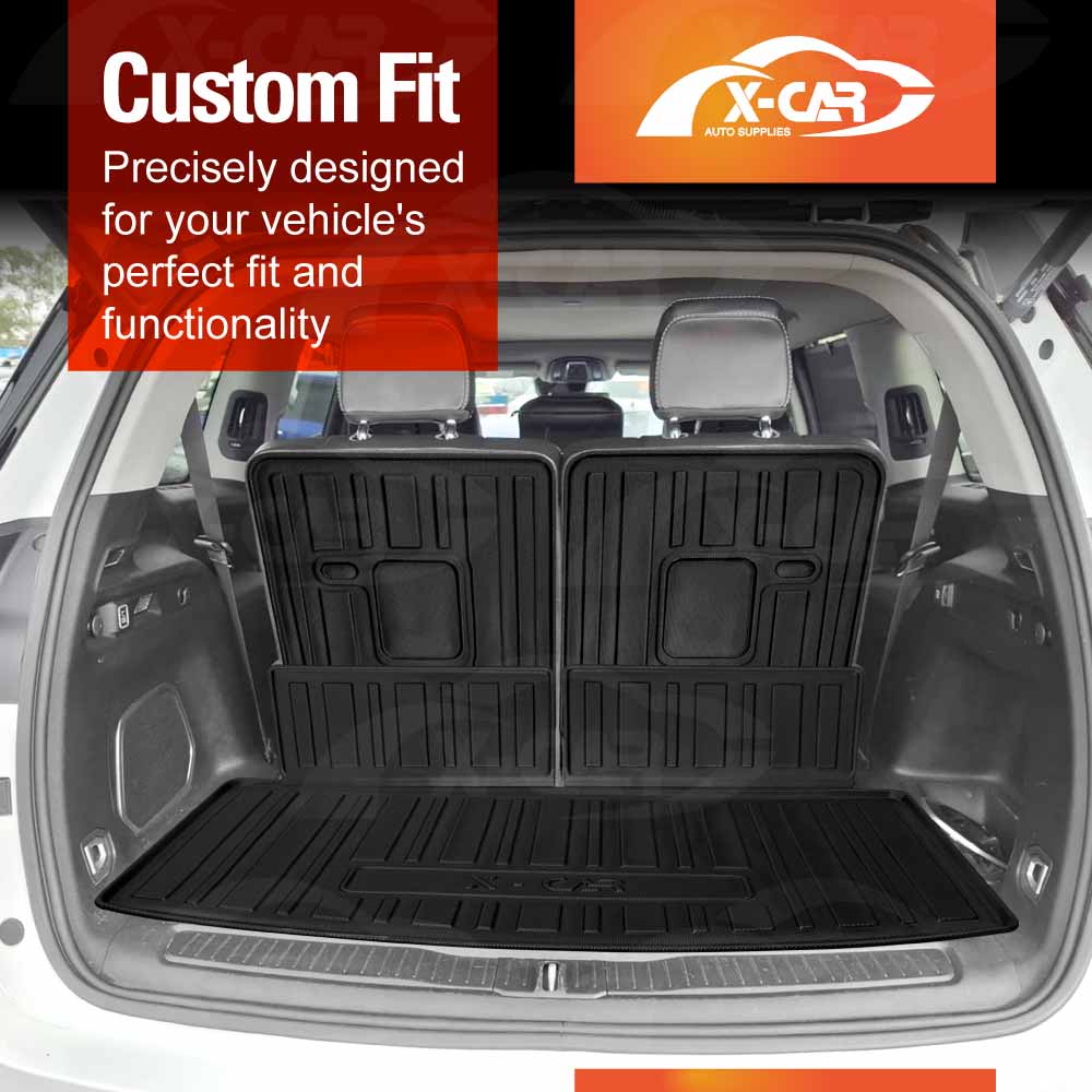 Boot Liners for Jeep Grand Cherokee WL 7 Seater Petrol 2021-Onwards All Weather Heavy Duty Cargo Trunk Mat Luggage Tray 3 Pcs Set