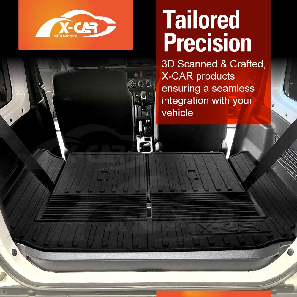 Split Fold Boot Liner for Suzuki Jimny 3-Door 2018-Onwards Heavy Duty Cargo Trunk Mat Luggage Tray