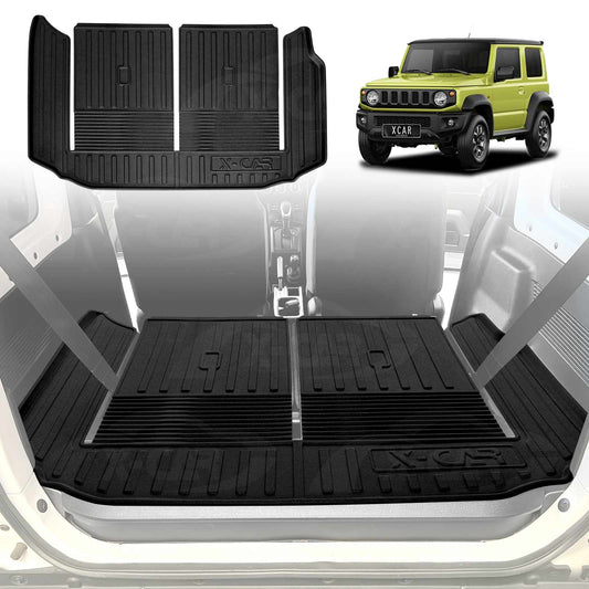 Split Fold Boot Liner for Suzuki Jimny 3-Door 2018-Onwards Heavy Duty Cargo Trunk Mat Luggage Tray