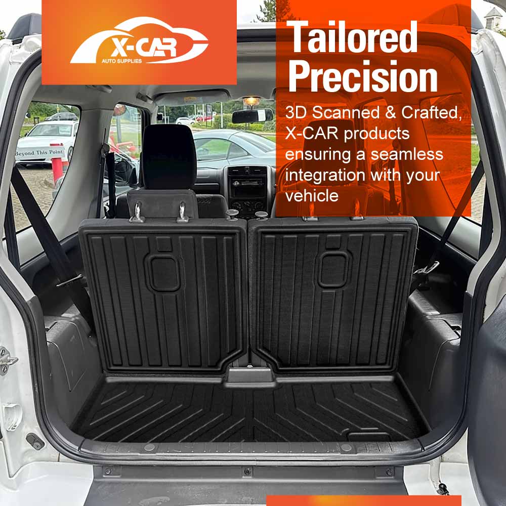 Boot Liner Kick Mats Set for Suzuki Jimny 3 Door 1998-2018 All Weather Heavy Duty Cargo Car Trunk Back Seat Protector