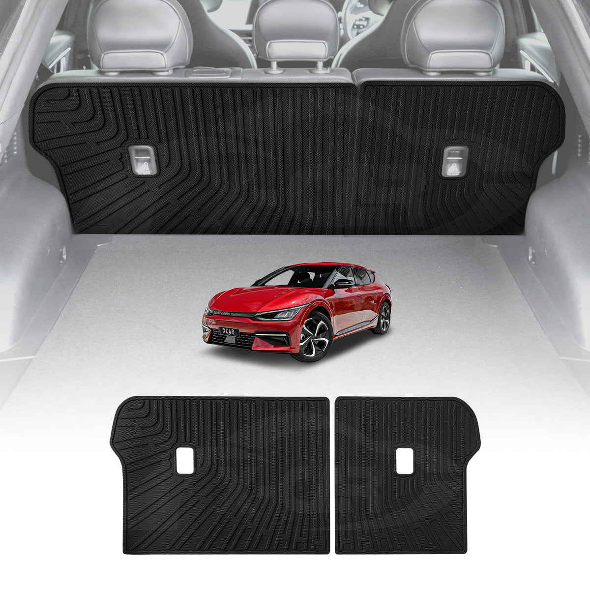 Back Seat Protector for Kia EV6 2021-Onwards All Weather Heavy Duty Car Kick Cargo Mats Cover Accessories