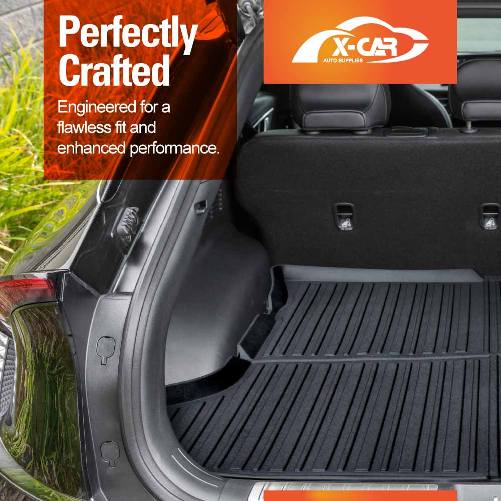 3D Floor Mats Boot Liner Set for Kia EV6 EV 6 2021-Onwards All Weather Heavy Duty Cargo Kick Mats Back Seat Protector Cover