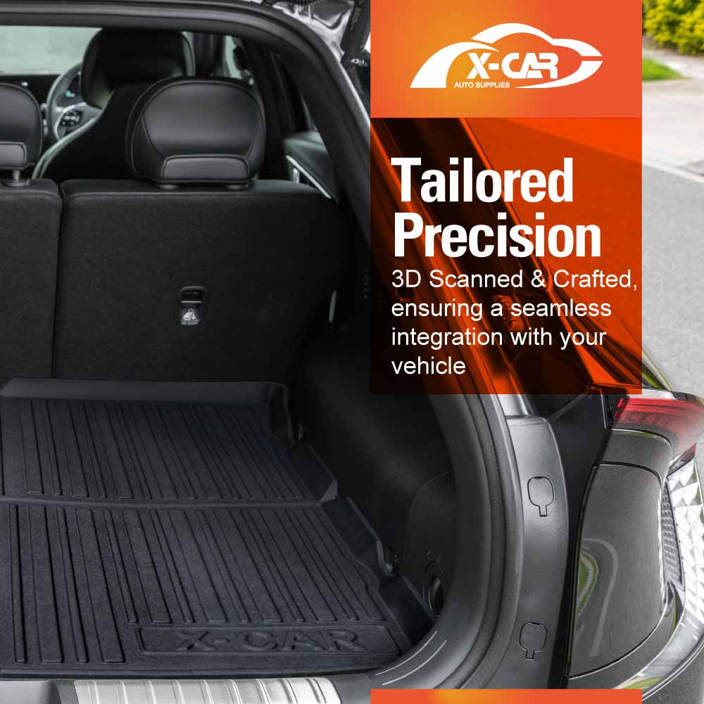 3D Floor Mats Boot Liner Set for Kia EV6 EV 6 2021-Onwards All Weather Heavy Duty Cargo Kick Mats Back Seat Protector Cover