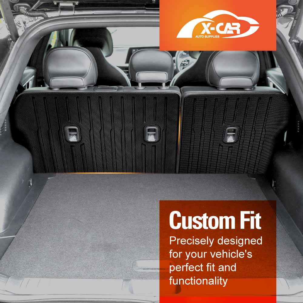 3D Floor Mats Boot Liner Set for Kia EV6 EV 6 2021-Onwards All Weather Heavy Duty Cargo Kick Mats Back Seat Protector Cover