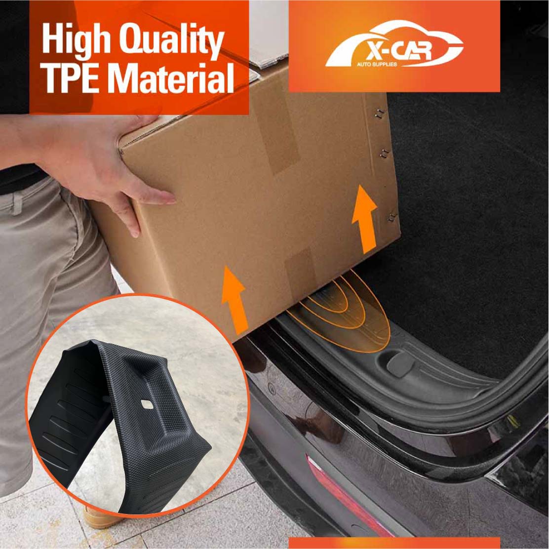 Boot Sill Protector for Kia Carnival KA4 Series 2020-Onwards TPE Rear Bumper Guard Scuff Plate Protector