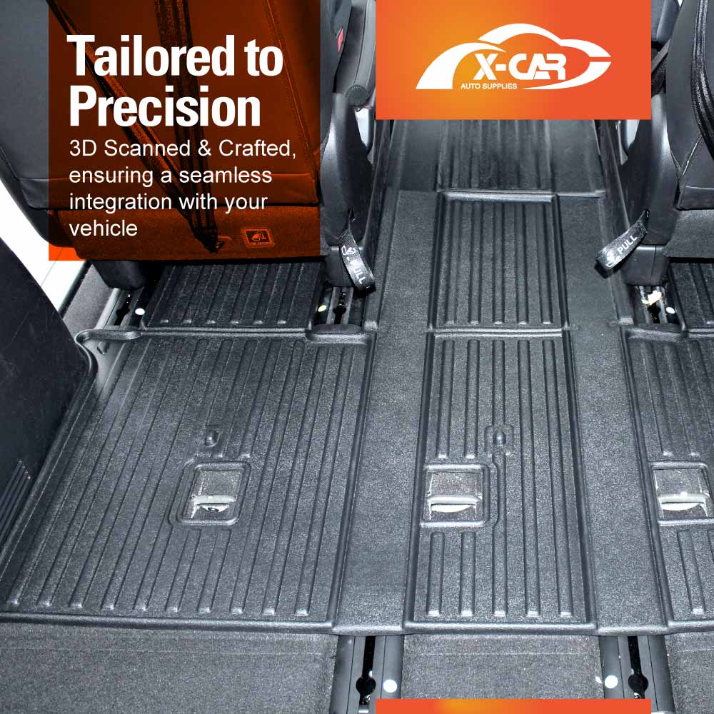 3D Floor Mats Boot Liner Set for Kia Carnival KA4 Series 2020-Onwards All Weather Heavy Duty Cargo Car Trunk Luggage Tray