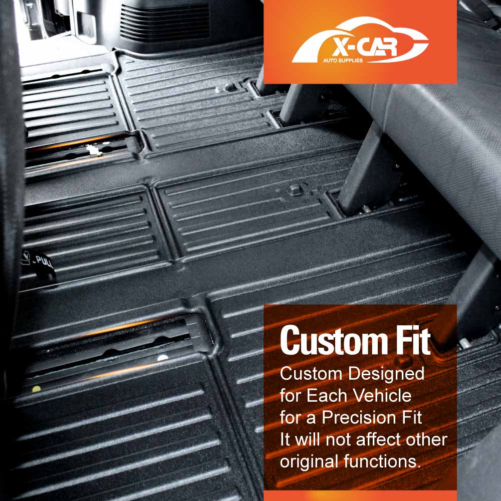 3D Floor Mats Boot Liner Set for Kia Carnival KA4 Series 2020-Onwards All Weather Heavy Duty Cargo Car Trunk Luggage Tray