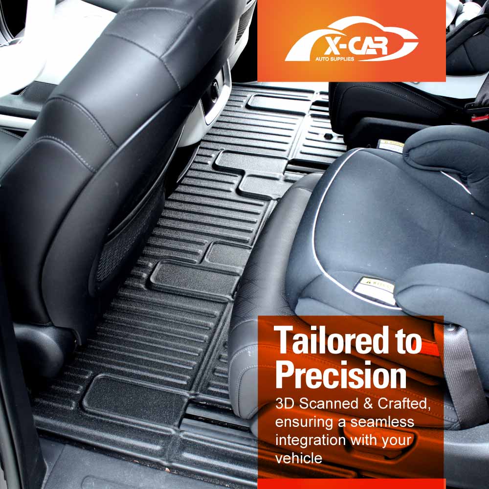 Floor Mats Boot Liner Set for Kia Carnival KA4 2020-Onwards All Weather Trunk Cargo Kick Back Seat Sill Protector Covers