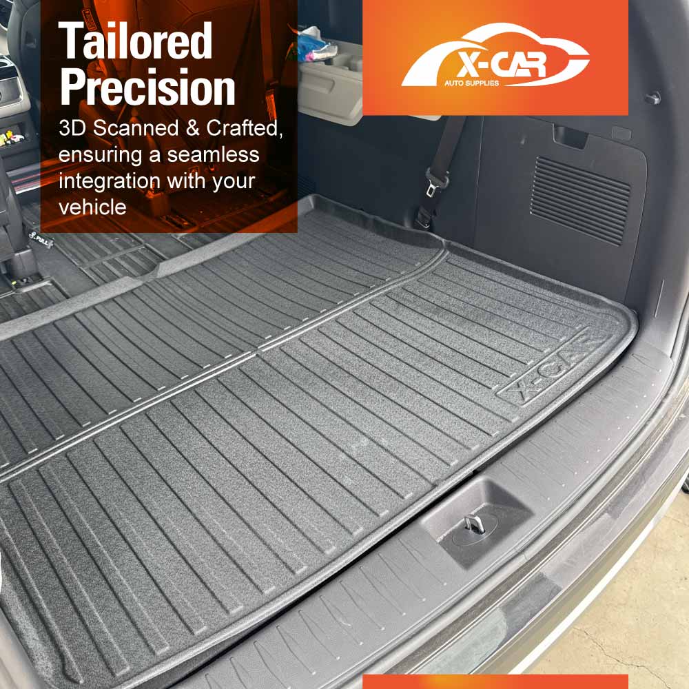 Boot Liner for Kia Carnival 2014-Onwards Heavy Duty Cargo Trunk Mat with Third Row Seats Folded
