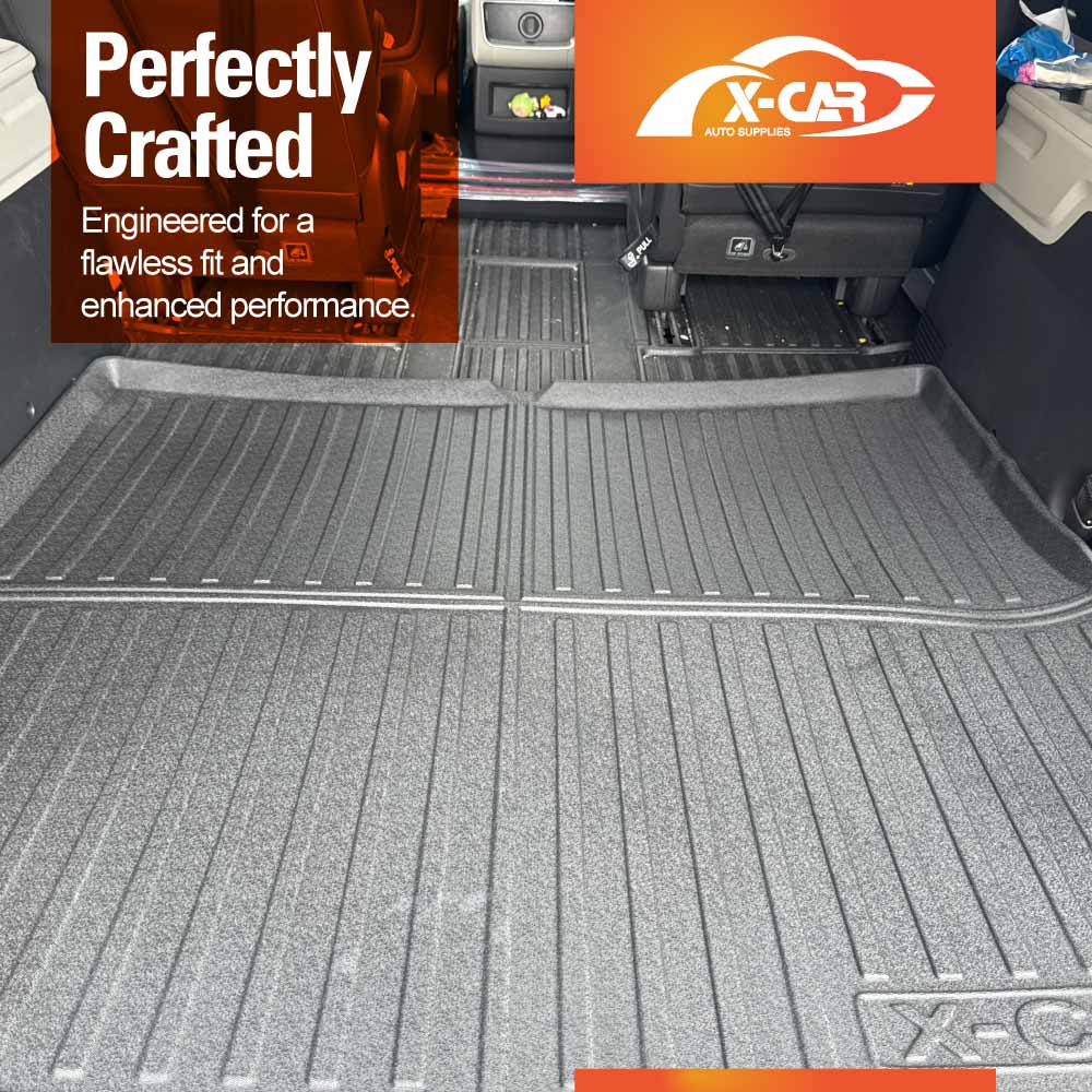 Boot Liner for Kia Carnival 2014-Onwards Heavy Duty Cargo Trunk Mat with Third Row Seats Folded