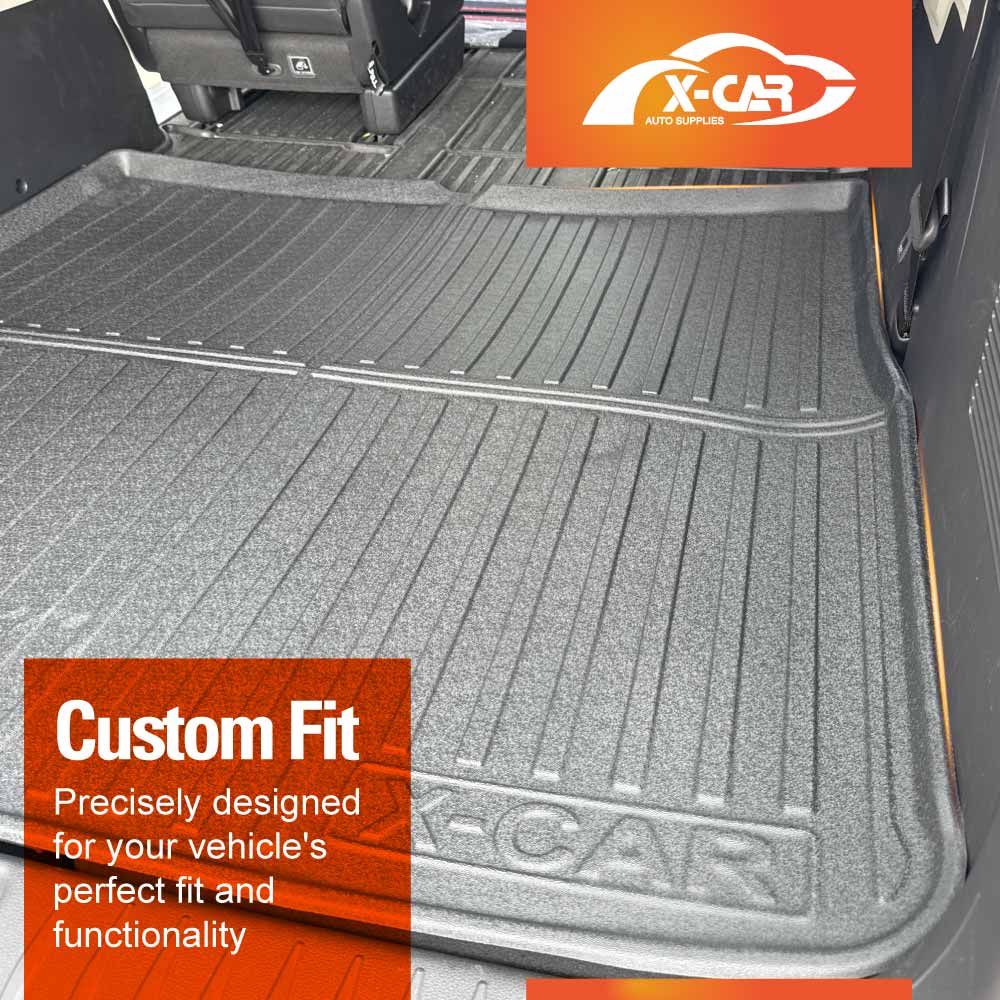 Boot Liner for Kia Carnival 2014-Onwards Heavy Duty Cargo Trunk Mat with Third Row Seats Folded