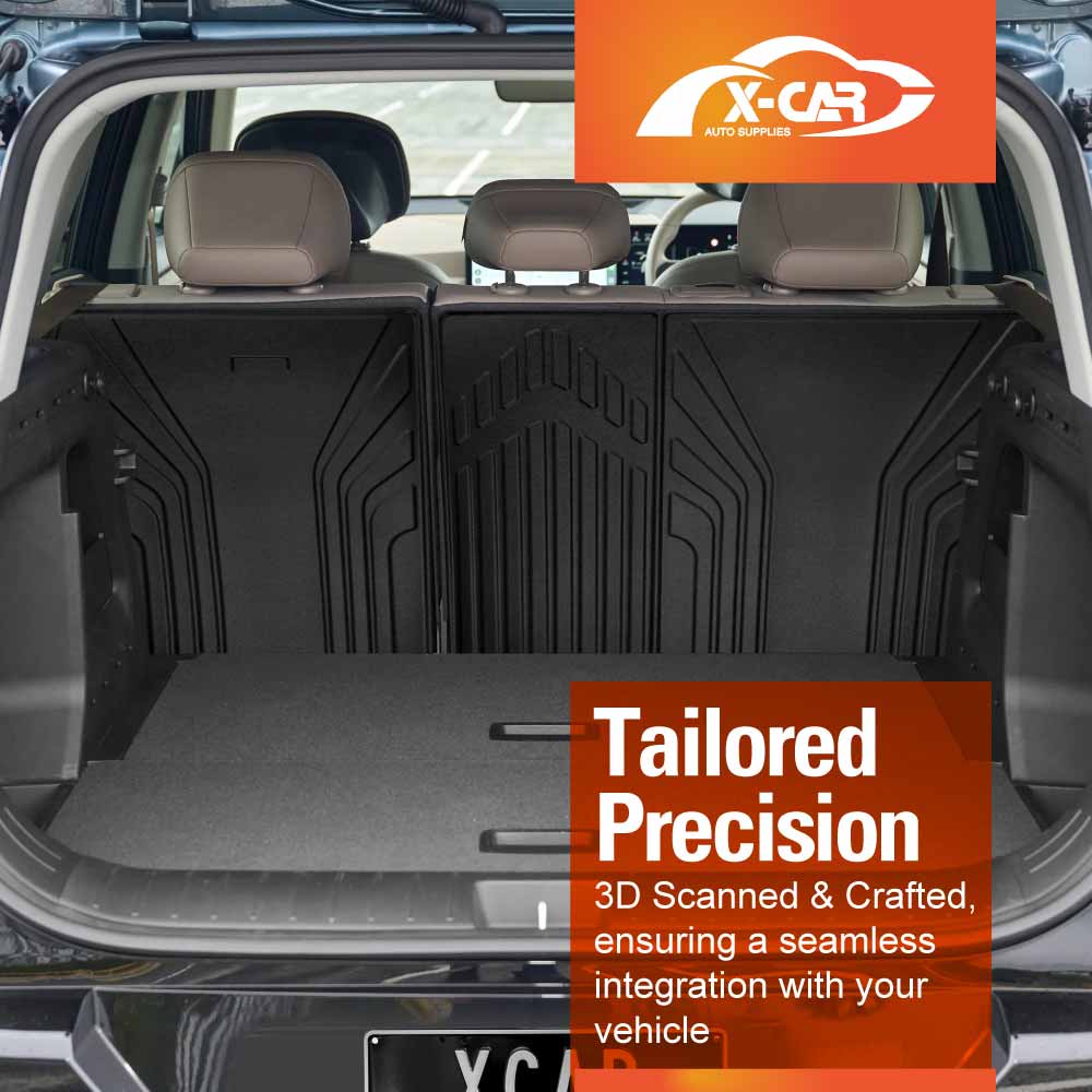3D Floor Mats Boot Liner Set for Kia EV5 2024-Onwards All Weather Heavy Duty Cargo Kick Mats Back Seat Protector Cover