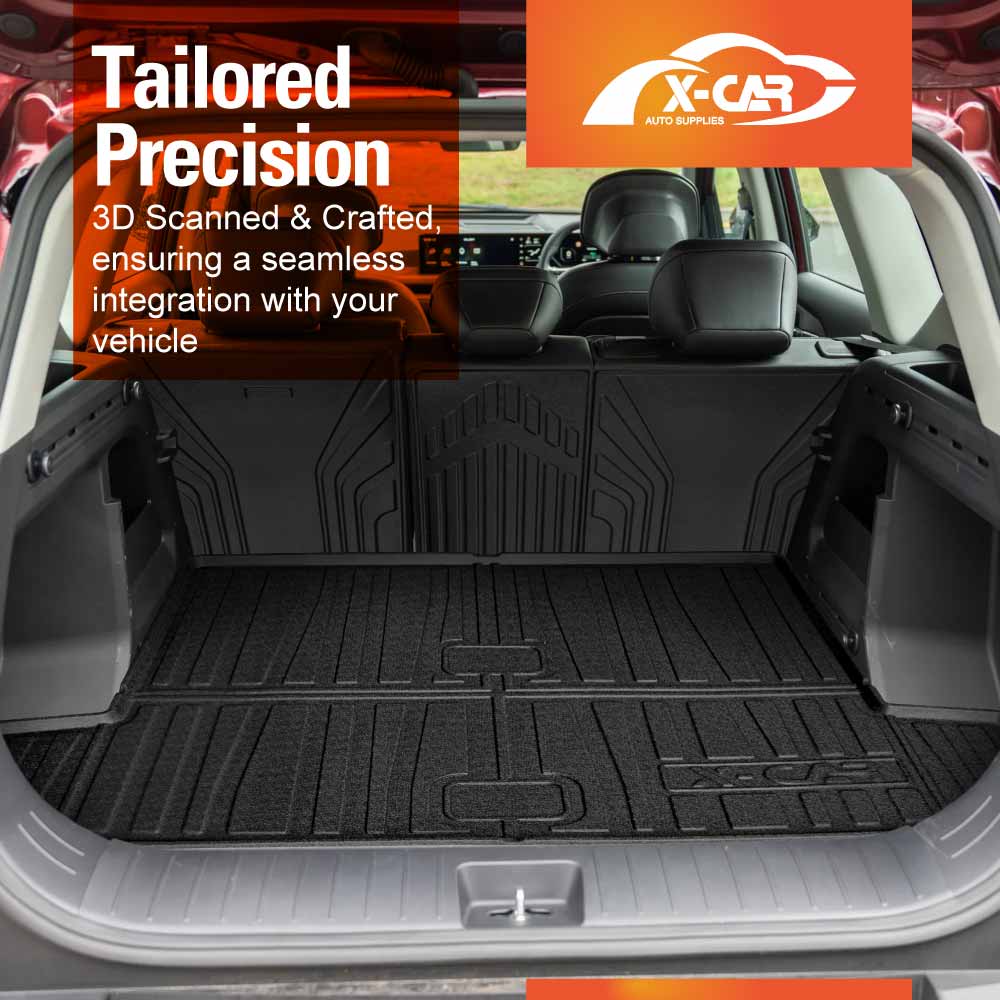 3D Floor Mats Boot Liner Set for Kia EV5 2024-Onwards All Weather Heavy Duty Cargo Car Trunk Luggage Tray