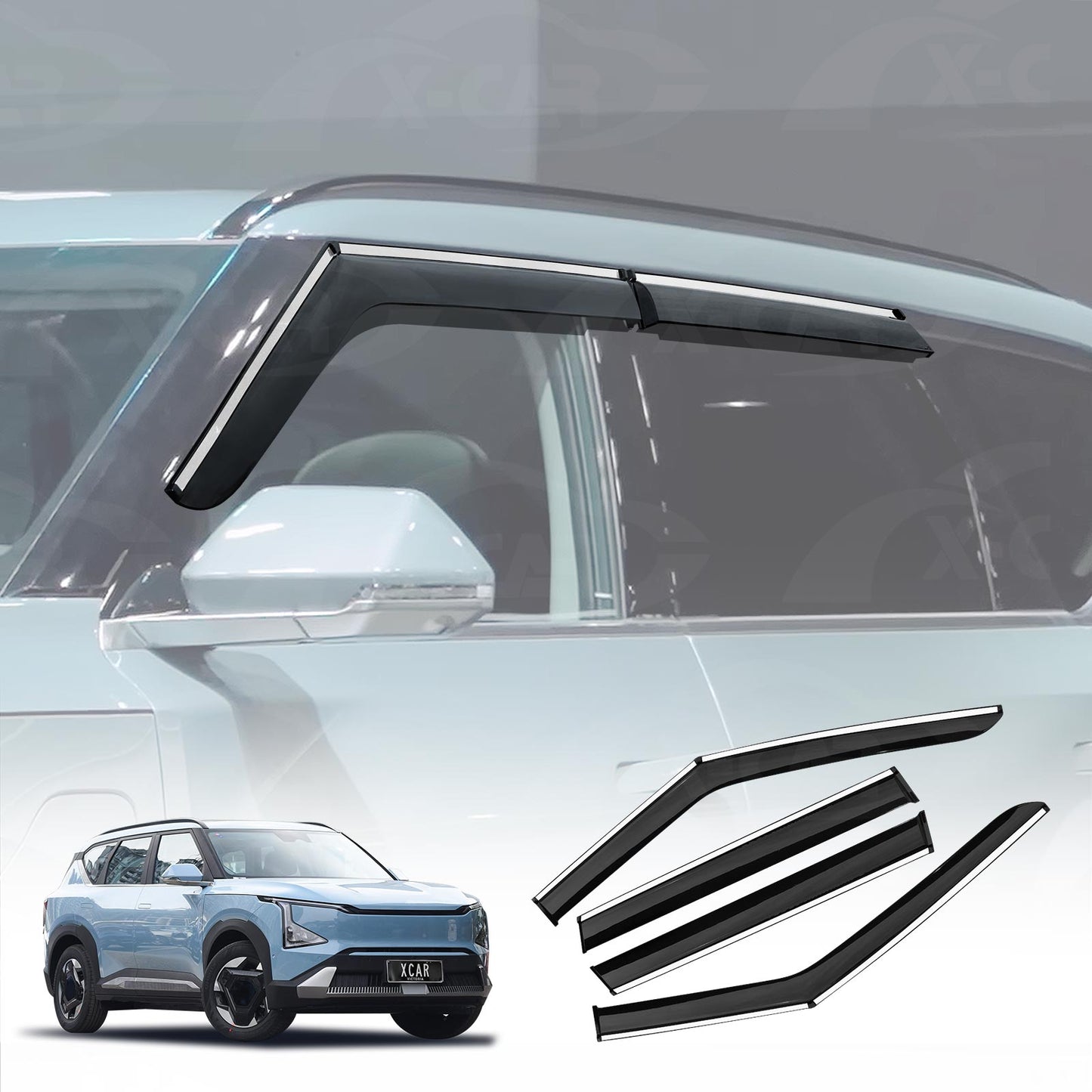 Weathershields for Kia EV5 2024-Onwards Car Weather Shields Wind Deflectors Window Sun Visor 4 Pcs