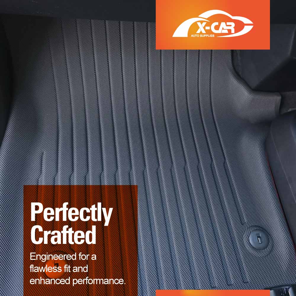 3D Floor Mats Boot Liner Set for Kia EV6 EV 6 2021-Onwards All Weather Heavy Duty Cargo Kick Mats Back Seat Protector Cover