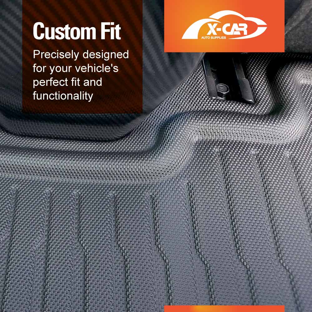 3D Floor Mats Boot Liner Set for Kia EV6 EV 6 2021-Onwards All Weather Heavy Duty Cargo Kick Mats Back Seat Protector Cover