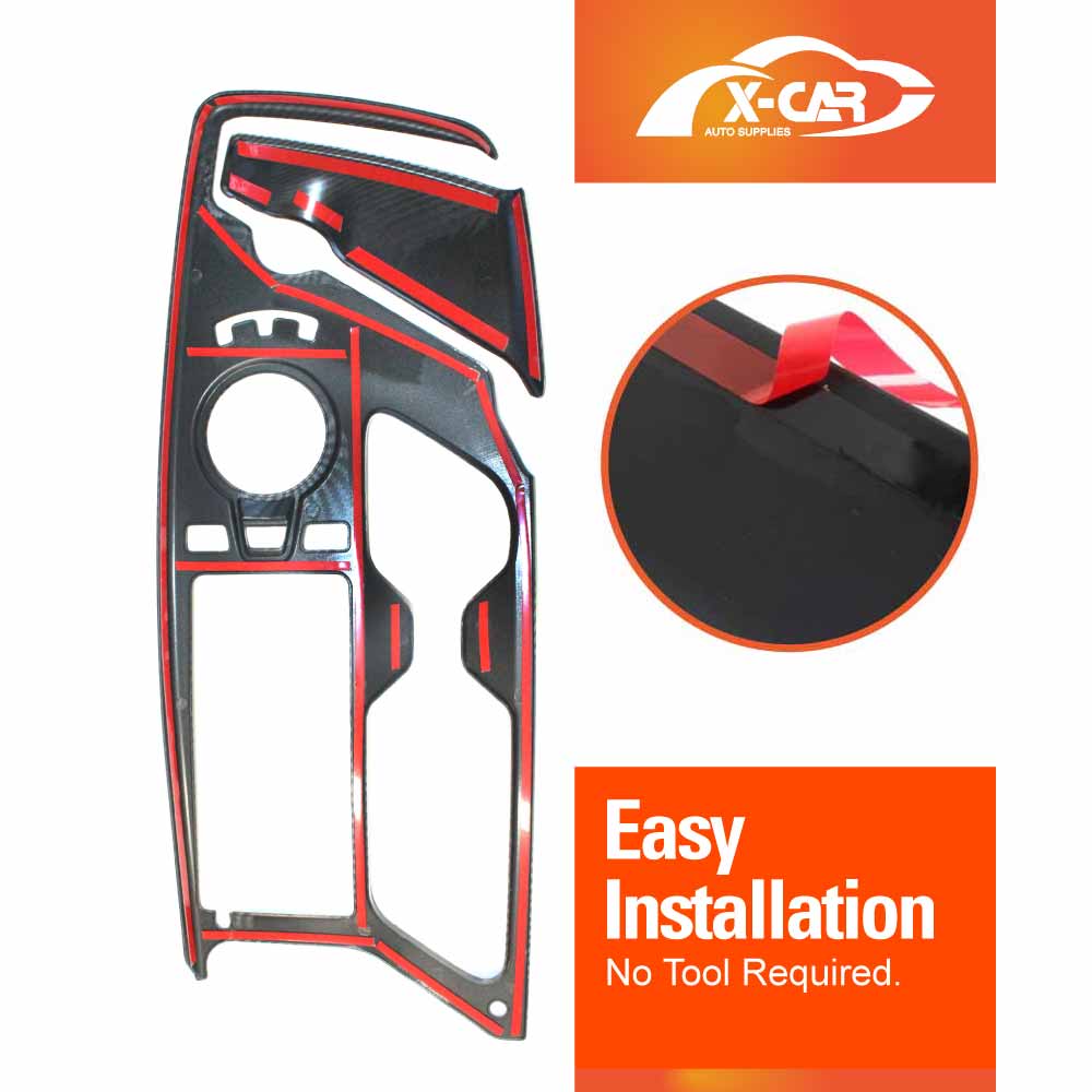 Gear Shift Frame Trim for Kia EV6 2021-Onwards Carbon Fiber Style Center Console Cover Protector Interior Accessories