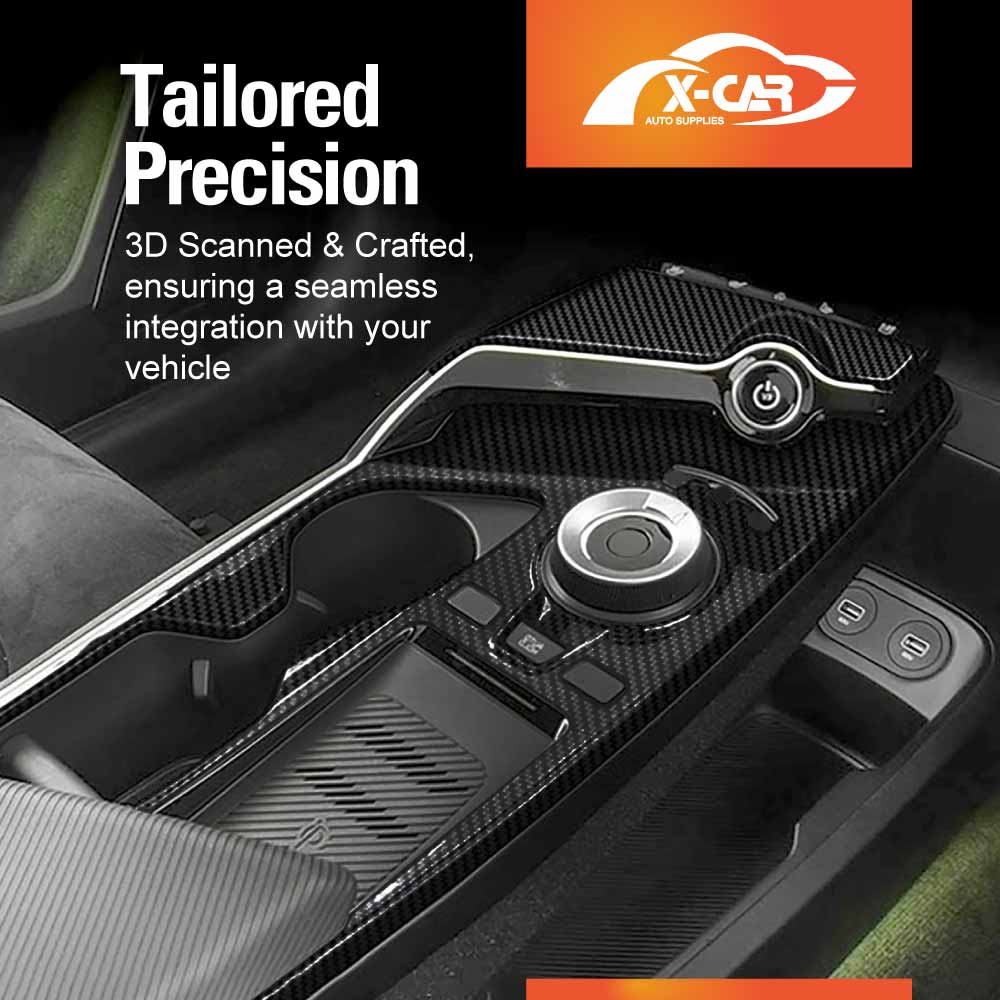 Gear Shift Frame Trim for Kia EV6 2021-Onwards Carbon Fiber Style Center Console Cover Protector Interior Accessories