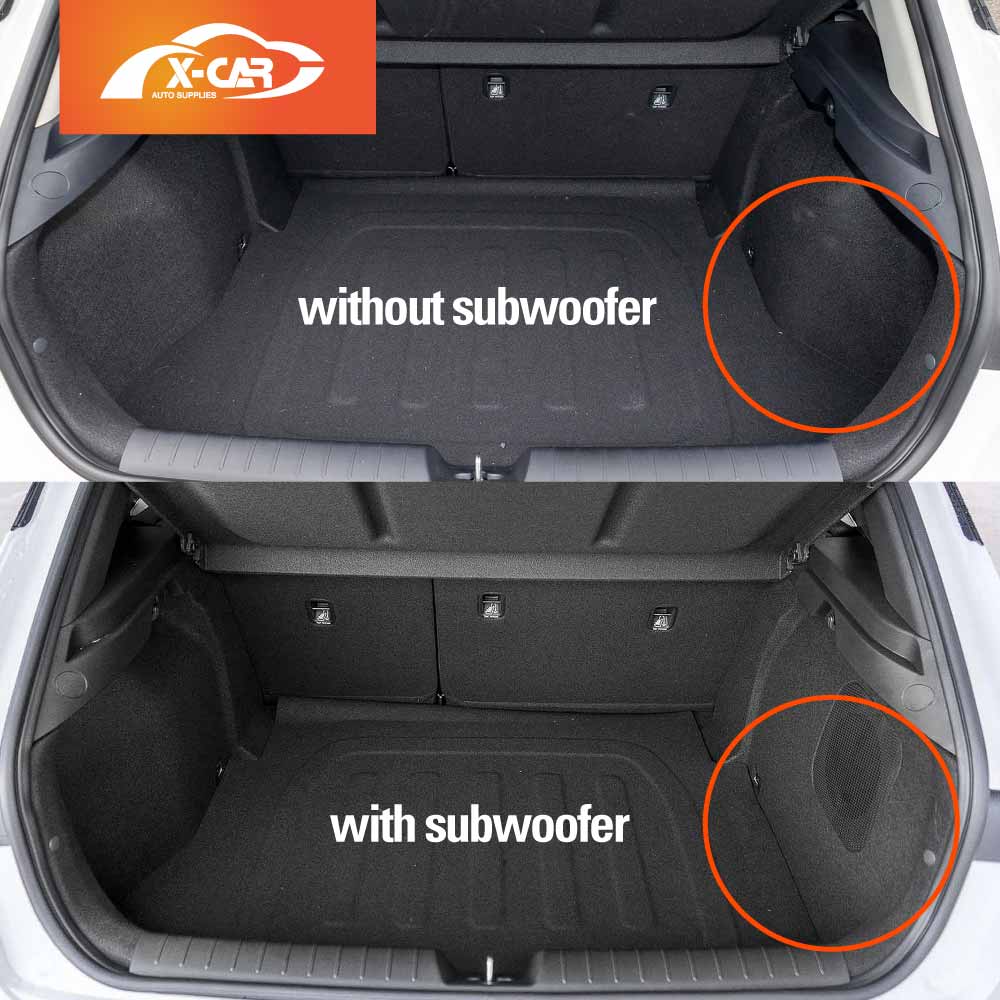 3D Floor Mats Boot Liner Set for Kia K4 Hatch 2024-Onwards With Subwoofer All Weather Heavy Duty Cargo Car Trunk Luggage Tray