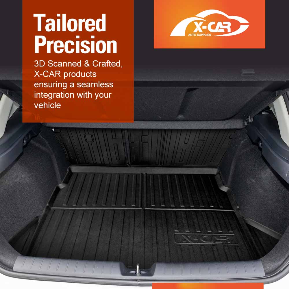 Boot Liner Back Seat Protector for Kia K4 Hatch 2024-Onwards Without Subwoofer All Weather Heavy Duty Cargo Car Trunk Kick Mats