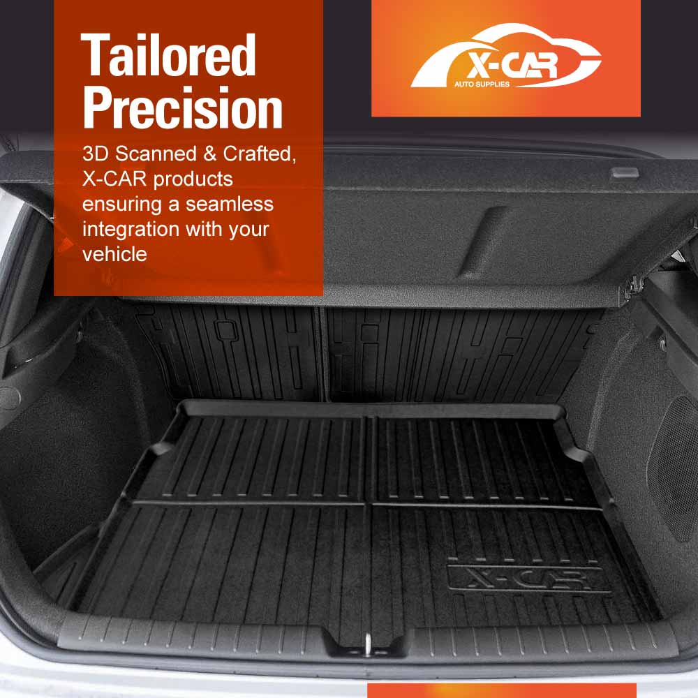 Floor Mats Boot Liner Set for Kia K4 Hatch 2024-Onwards With Subwoofer Heavy Duty All Weather Car Trunk Cargo Kick Back Seat Cover