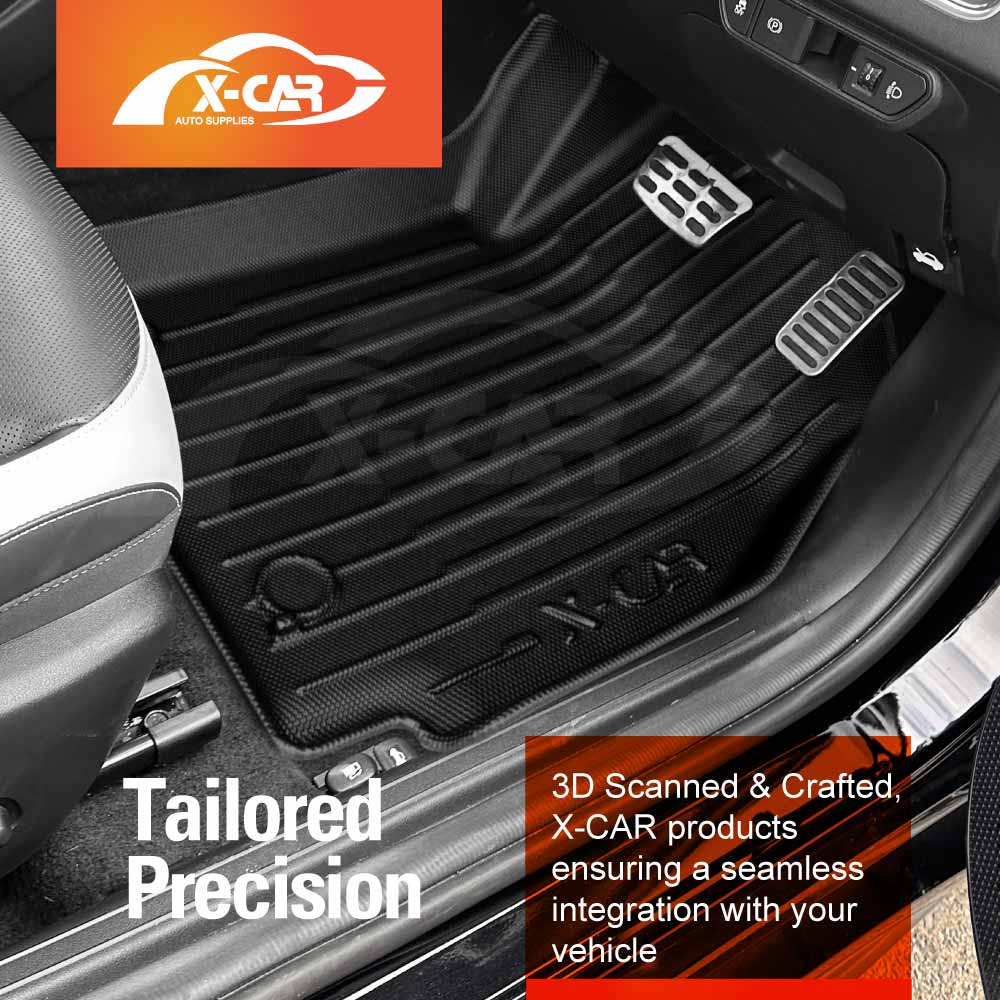 3D Floor Mats Boot Liner Set for Kia K4 Sedan 2024-Onwards All Weather Heavy Duty Cargo Car Trunk Luggage Tray