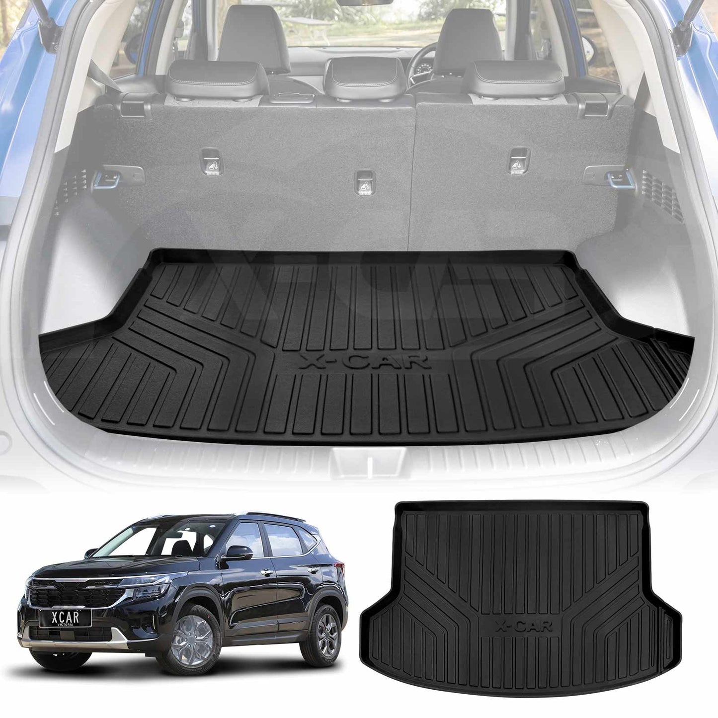 Boot Liner Fits Kia Seltos 2019-2022 Heavy Duty Cargo Trunk Mat Luggage Tray