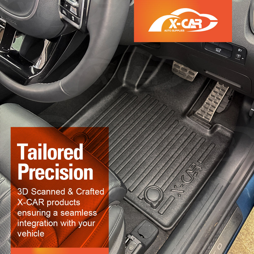 3D Floor Mats Boot Liner Set for Kia Sorento 2020-Onwards All Weather Heavy Duty Cargo Kick Back Seat Protector Cover