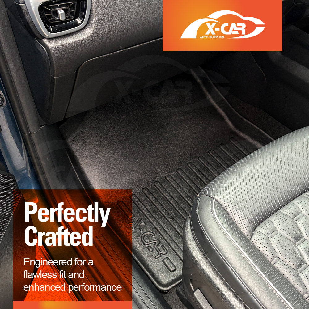 3D Floor Mats Boot Liner Set for Kia Sorento 2020-Onwards All Weather Heavy Duty Cargo Kick Back Seat Protector Cover