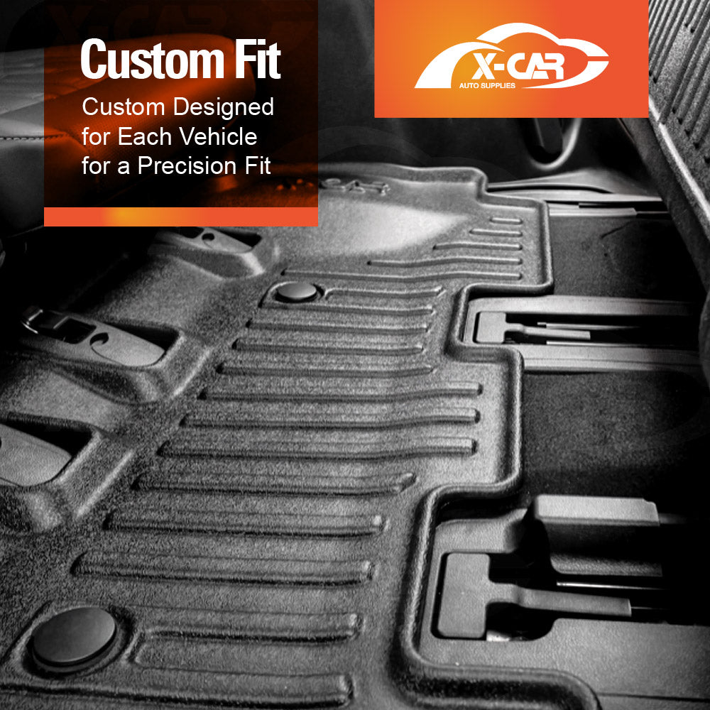 3D Floor Mats Boot Liner Set for Kia Sorento 2020-Onwards All Weather Heavy Duty Cargo Kick Back Seat Protector Cover