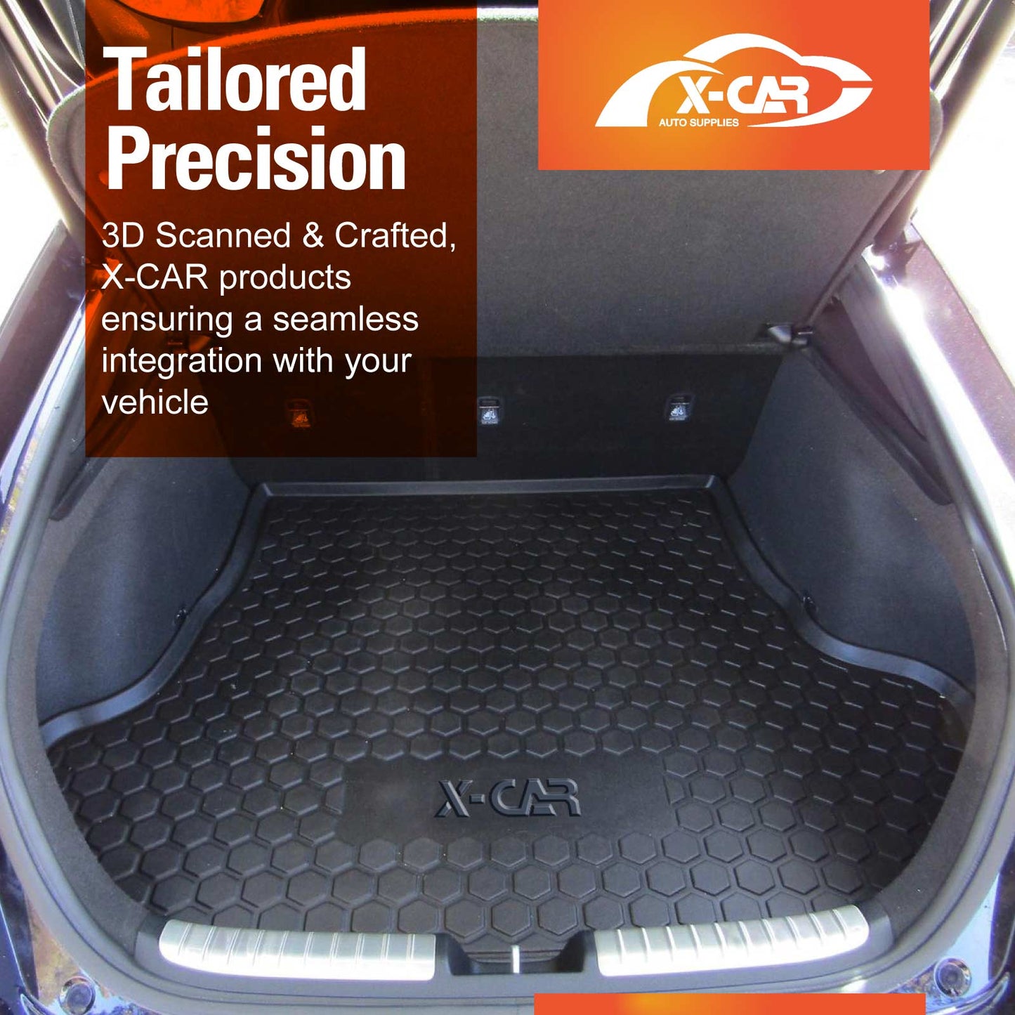 Boot Liner for Kia Stinger 2017-2024 All Weather Heavy Duty Car Trunk Cover Cargo Mat Luggage Tray