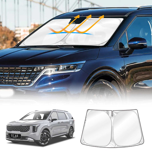 Windshield Sun Shade for Kia Carnival KA4 Series 2020-2025 Blocks UV Rays Foldable Custom Wind Screen Sun Visor Protector