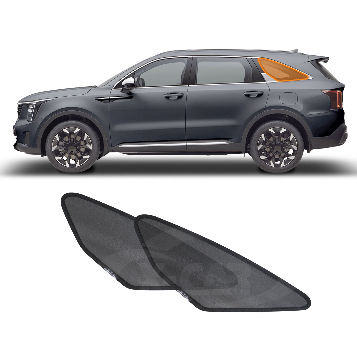 Port Window Sun Shade for Kia Sorento 2020-Onwards Car Sun Blind Mesh Third Row Window