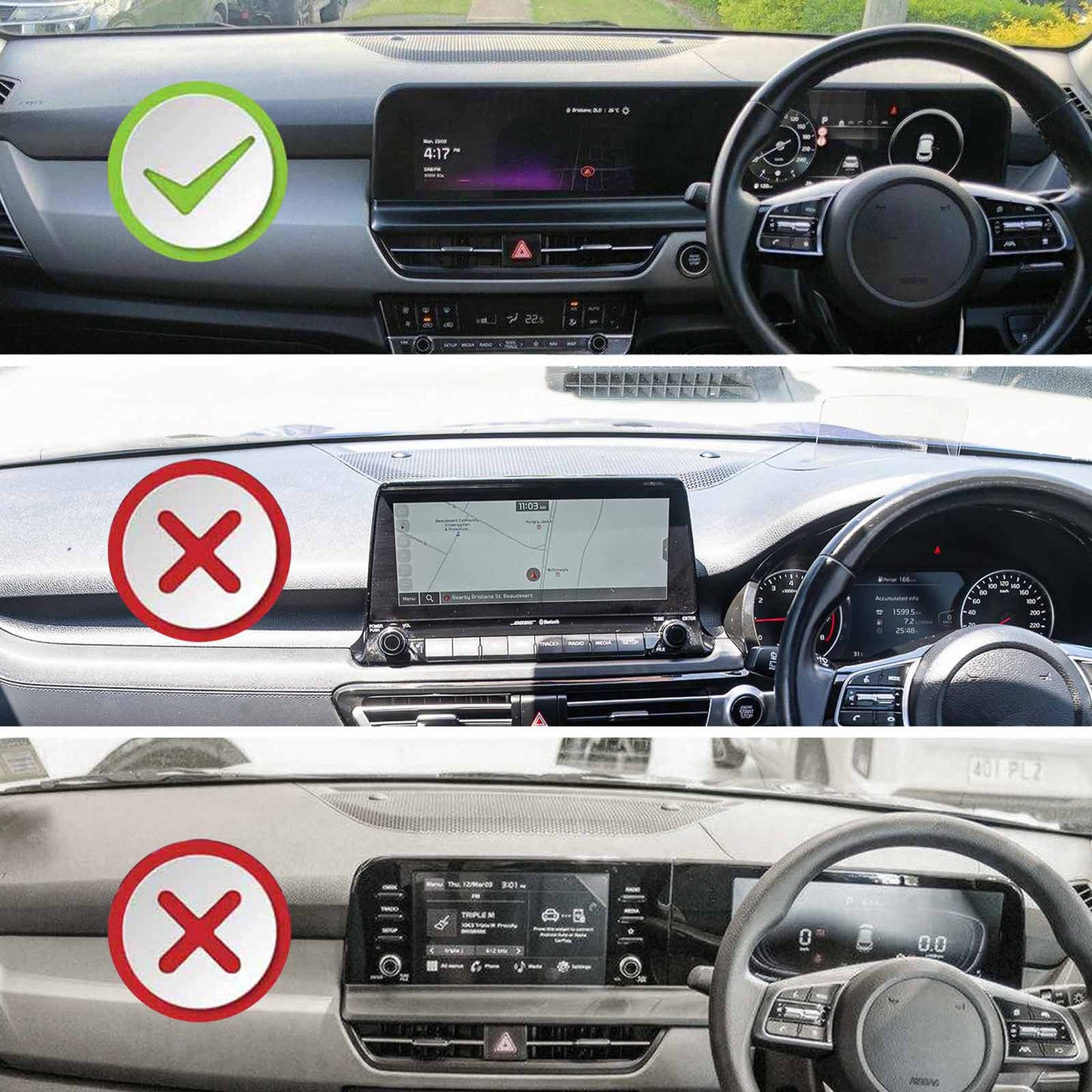 Screen Protector for Kia Seltos 2022-Onwards Touchscreen Anti-Scratch Film Cover Dashboard Display Protection Accessories