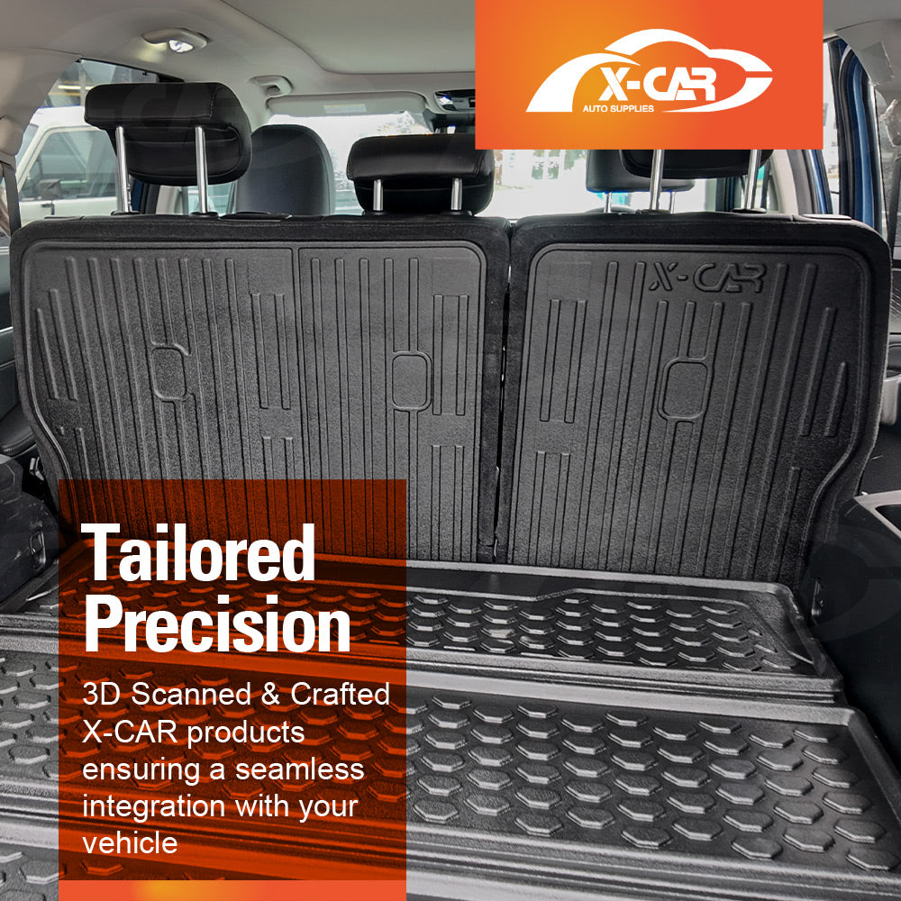 3D Floor Mats Boot Liner Set for Kia Sorento 2020-Onwards All Weather Heavy Duty Cargo Kick Back Seat Protector Cover