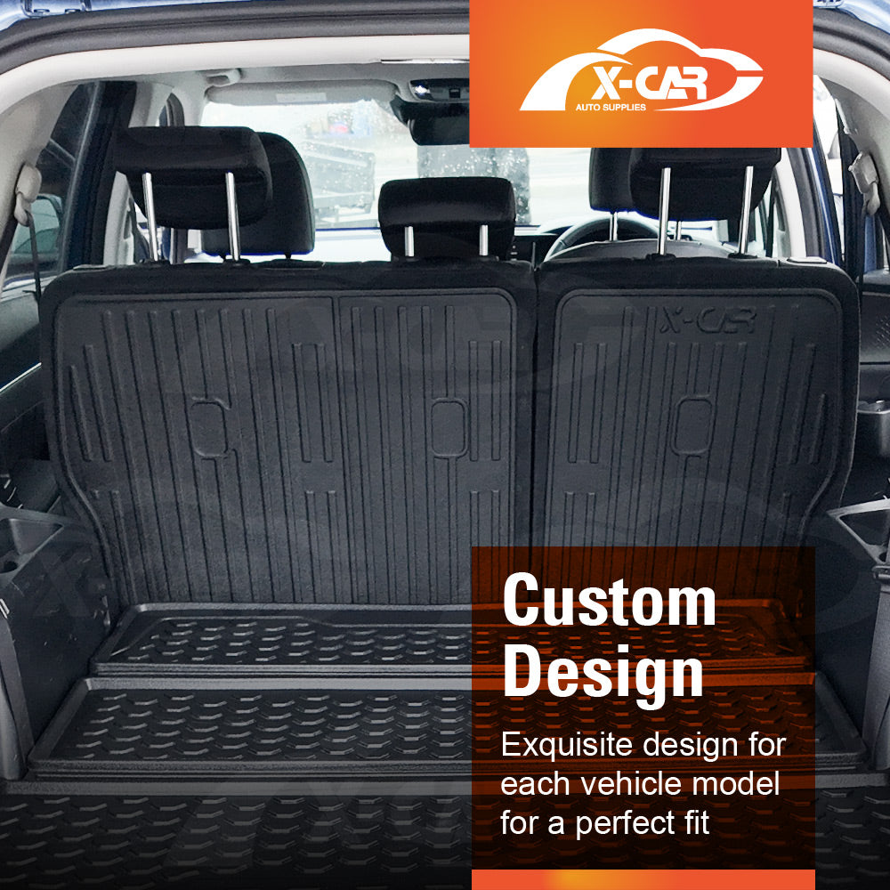 3D Floor Mats Boot Liner Set for Kia Sorento 2020-Onwards All Weather Heavy Duty Cargo Kick Back Seat Protector Cover