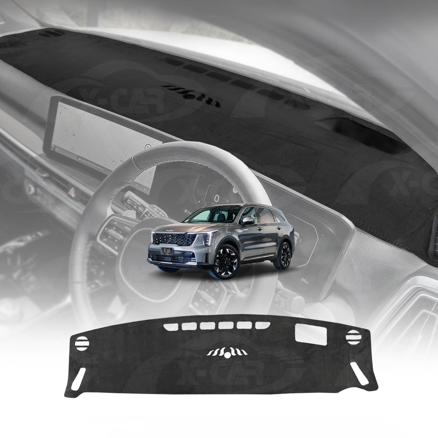 Dash Mat for Kia Sorento 2023-Onwards MQ4 PE Series Non-Slip Microfiber Pad Cover Interior Accessories