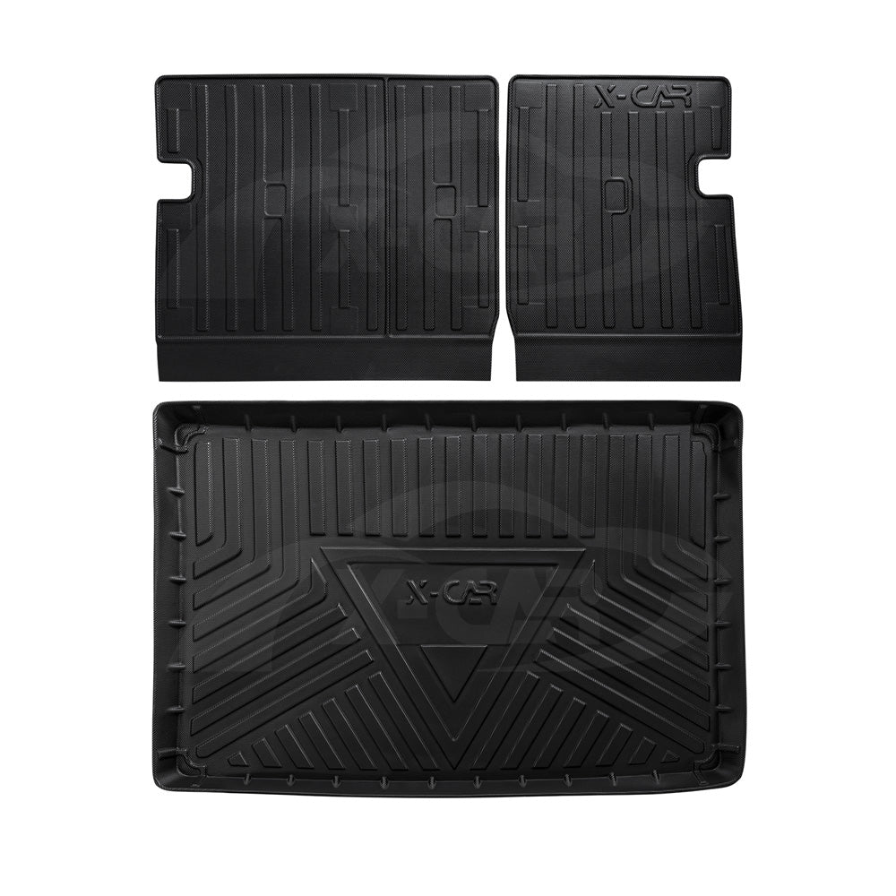 Boot Liner Kick Mats Set for Kia Stonic 2020-2025 Upper Boot Floor All Weather Heavy Duty Cargo Car Trunk Back Seat Protector