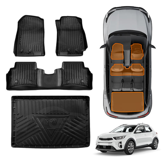 3D Floor Mats Boot Liner for Kia Stonic 2020-2025 Upper Boot Level All Weather Heavy Duty Cargo Car Trunk Luggage Tray