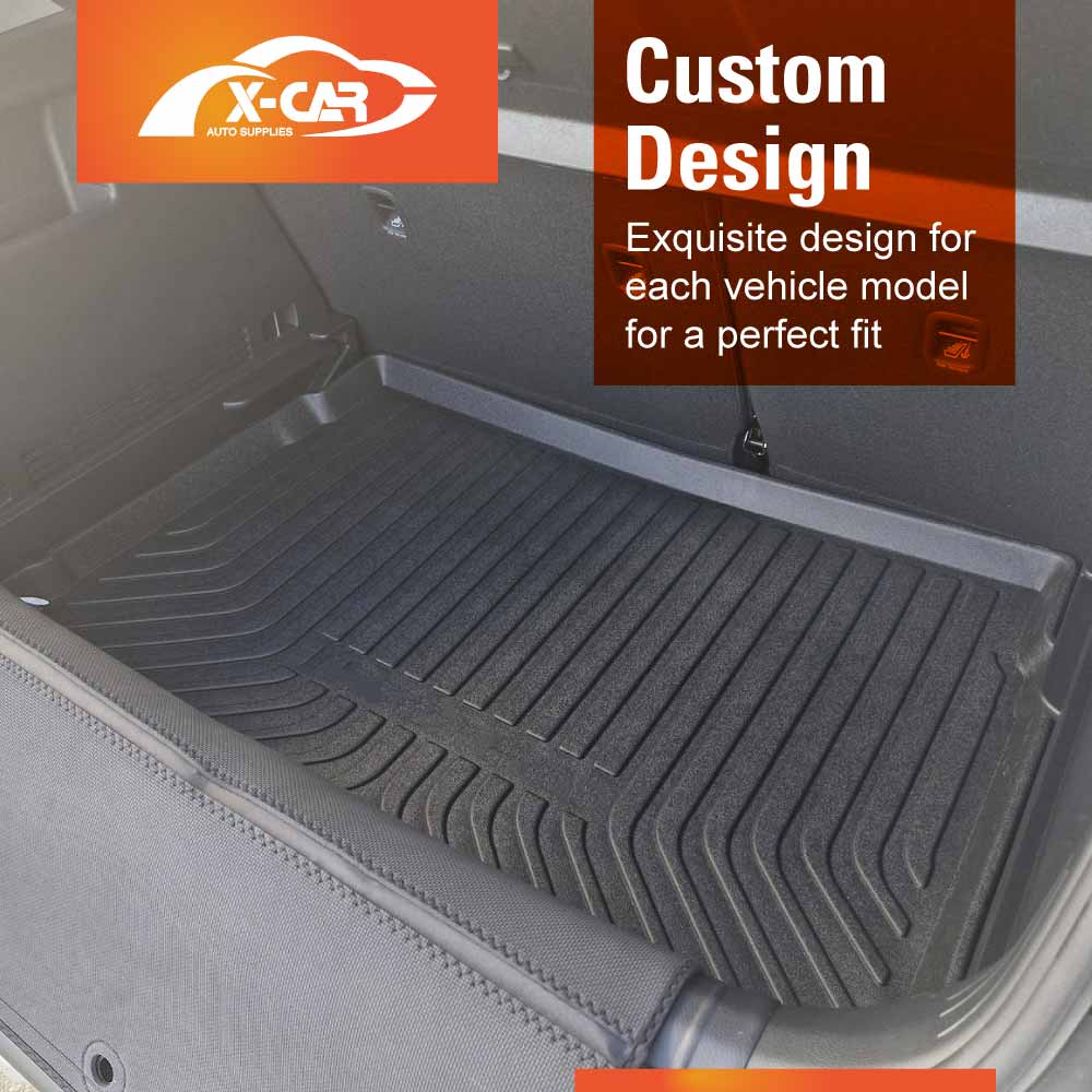 Boot Liner Kick Mats Set for Kia Stonic 2020-2025 Lower Boot Floor All Weather Heavy Duty Cargo Car Trunk Back Seat Protector