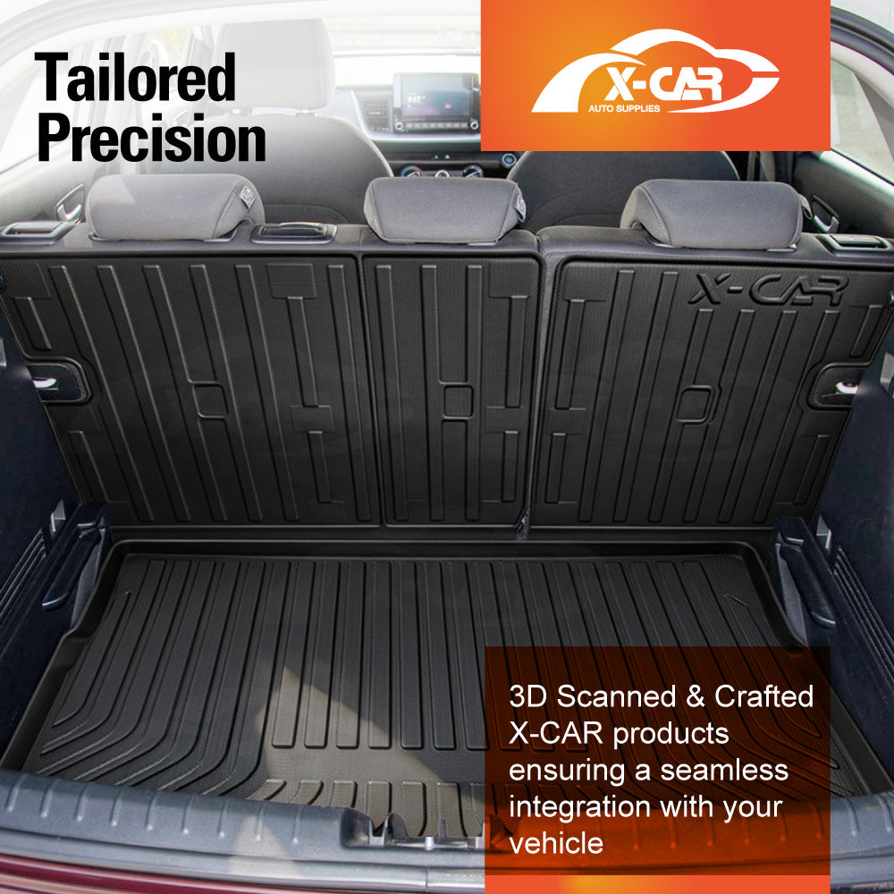 Boot Liner Kick Mats Set for Kia Stonic 2020-2025 Lower Boot Floor All Weather Heavy Duty Cargo Car Trunk Back Seat Protector