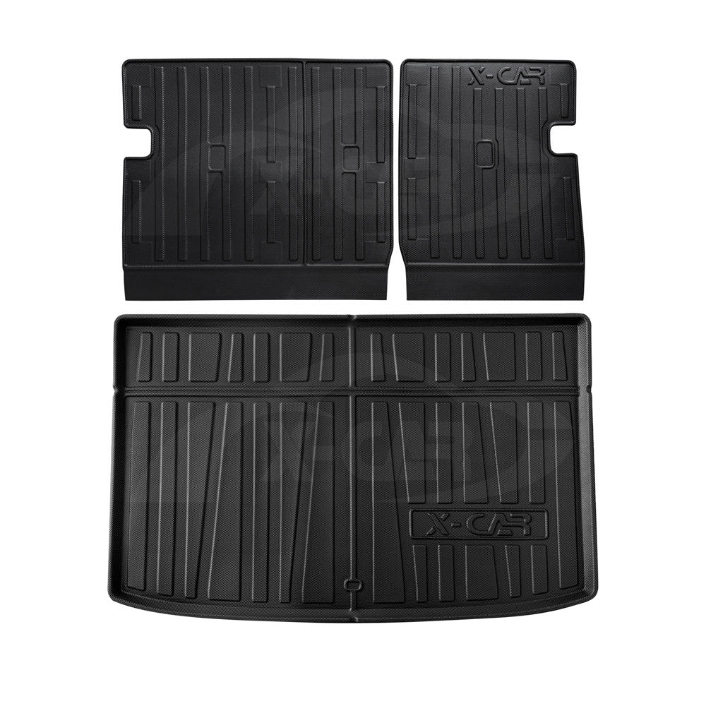 Boot Liner Kick Mats Set for Kia Stonic 2025-Onwards All Weather Heavy Duty Cargo Car Trunk Back Seat Protector