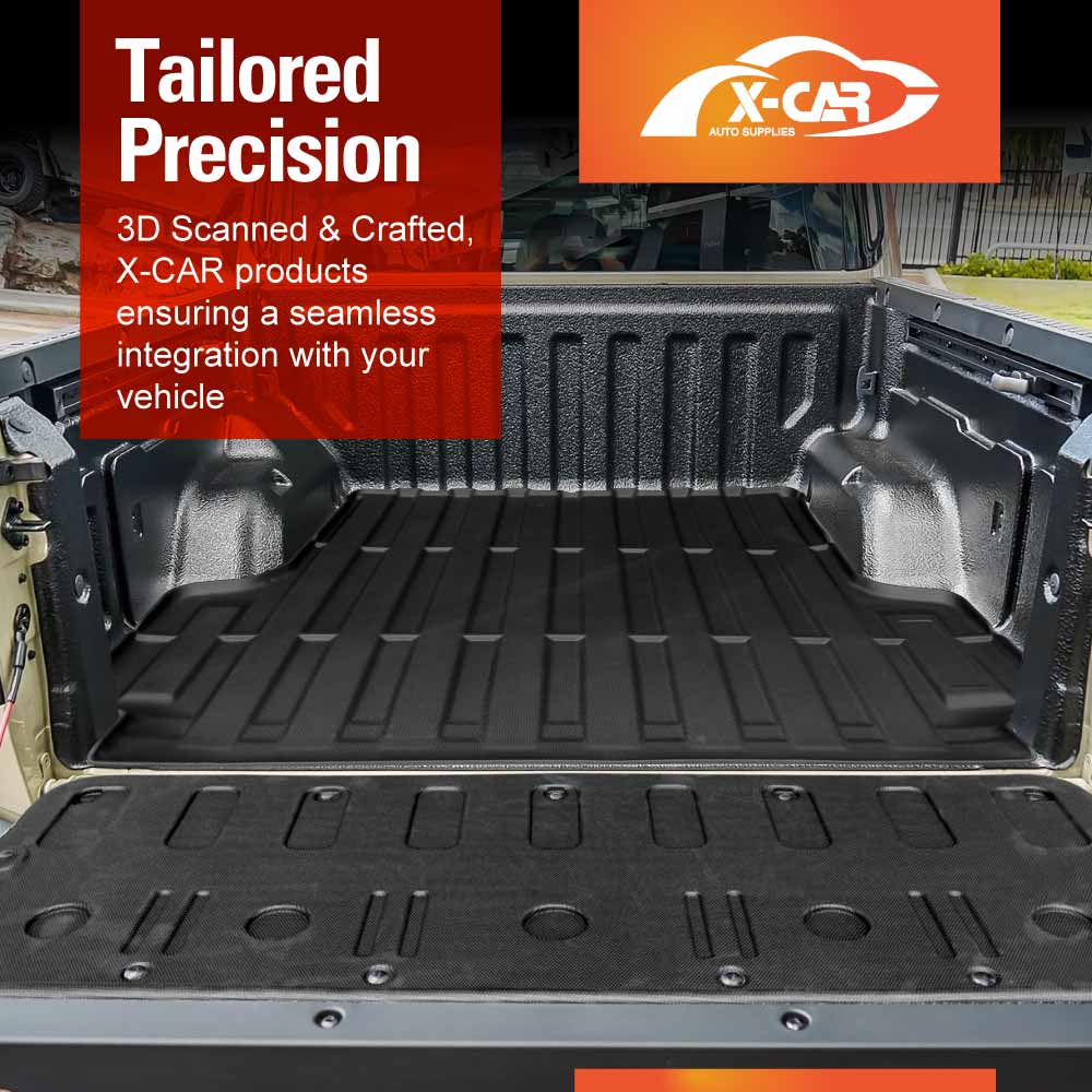 Tub Liner Tailgate Mat for Kia Tasman Dual Cab 2025-Onwards Heavy Duty All Weather Ute Protector Cargo Mats Set