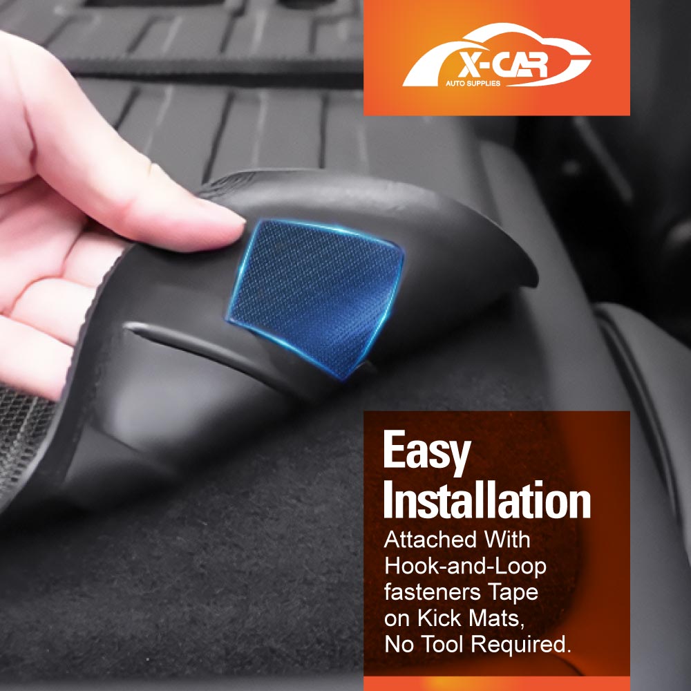 3D Floor Mats Boot Liner Set for Kia EV5 2024-Onwards All Weather Heavy Duty Cargo Kick Mats Back Seat Protector Cover