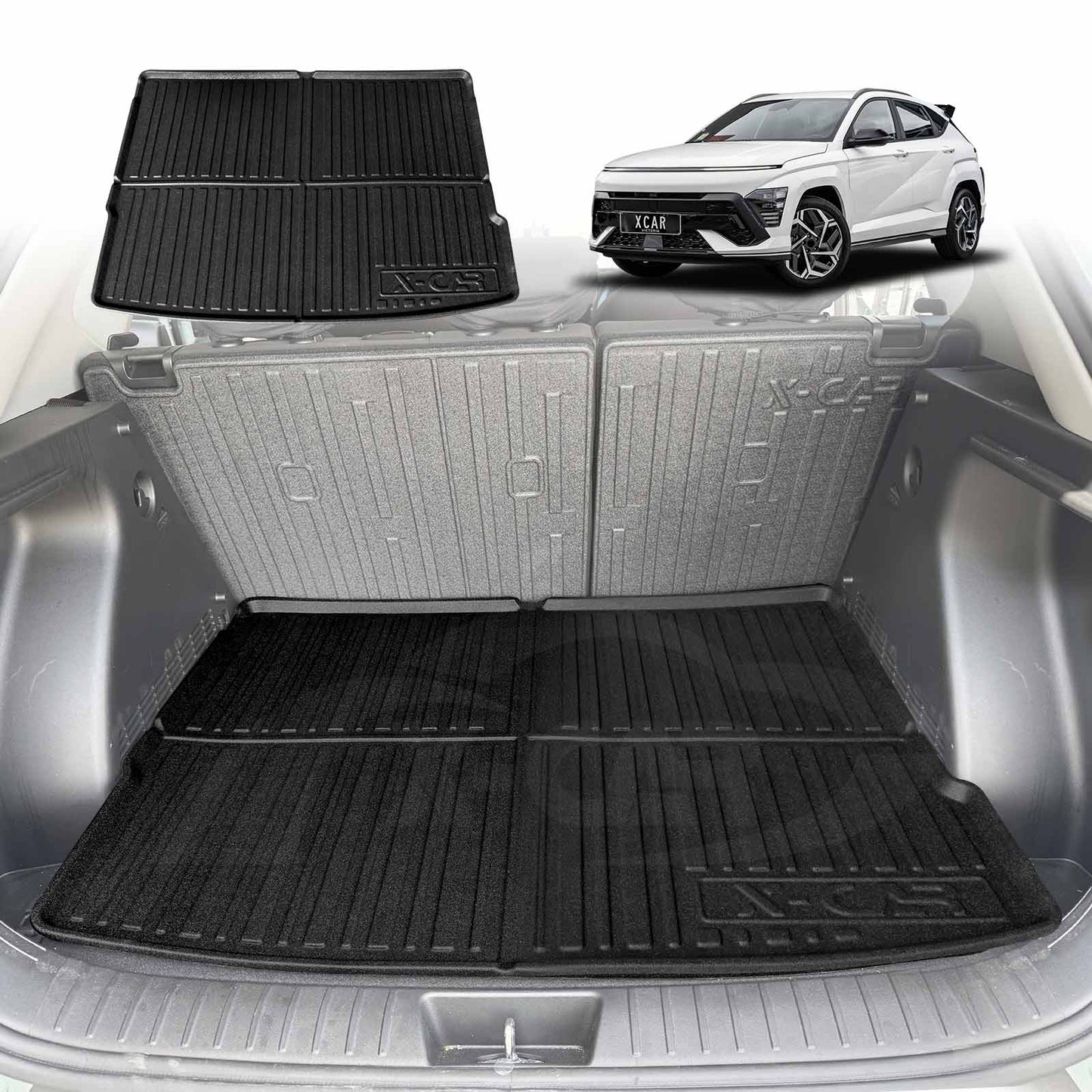 Boot Liner for Hyundai Kona 2023-2025 All Weather Heavy Duty Cargo Trunk Mat Luggage Tray