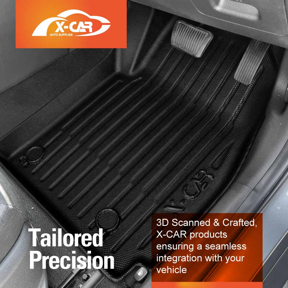 3D Floor Mats for Hyundai Kona 2017-2023 Petrol Heavy Duty All Weather Car Waterproof Interior Protection Liner Set
